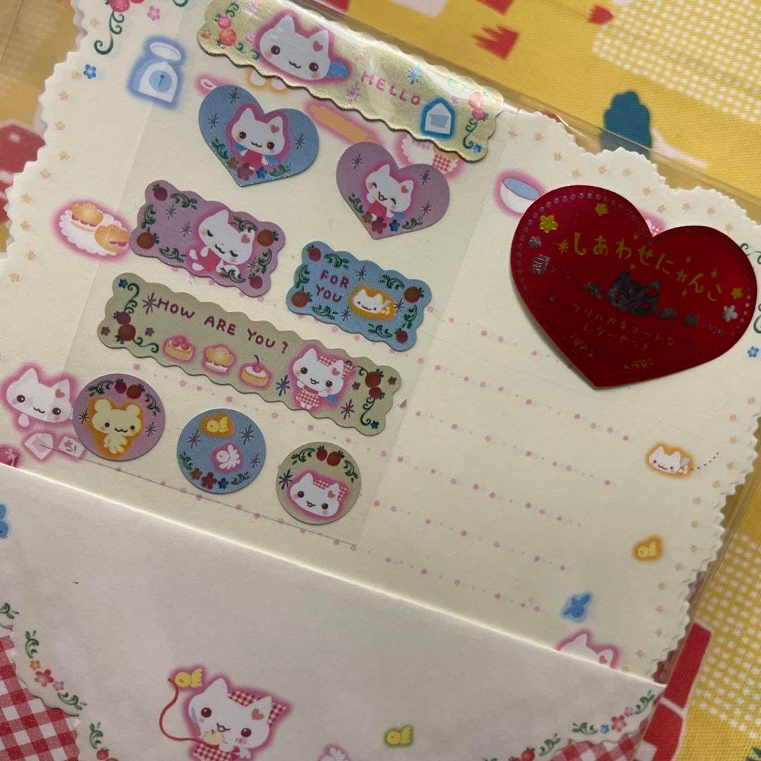 SAN-X しあわせにゃんこ ミニメモ メモ帳 4種 平成レトロ